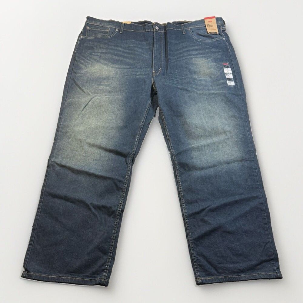 Levi’s 559 Relaxed Straight Jeans Men’s 52x32 Blue Med Wash Stretch Denim NWT